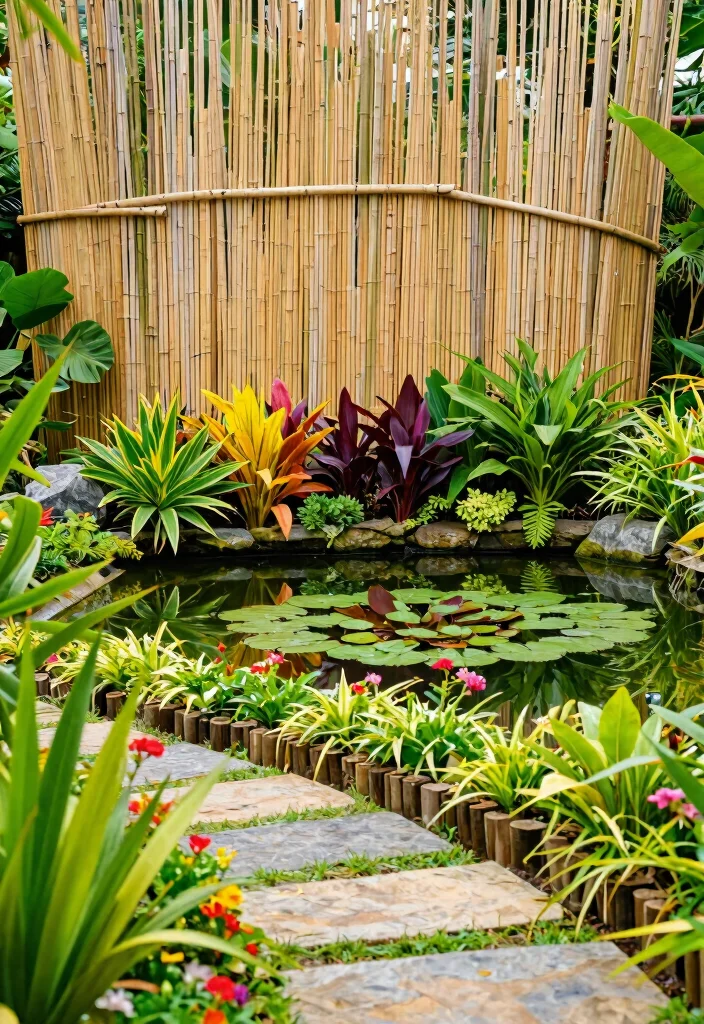 10 Pond Fence Ideas for Safety and Visual Appeal 12 10 Pond Fence Ideas for Safety and Visual Appeal - 2. Bamboo Barrier 1