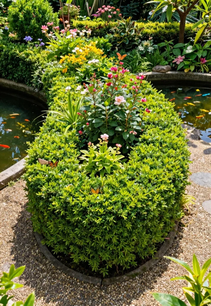 10 Pond Fence Ideas for Safety and Visual Appeal 34 10 Pond Fence Ideas for Safety and Visual Appeal - 4. Living Fencing with Hedges 1
