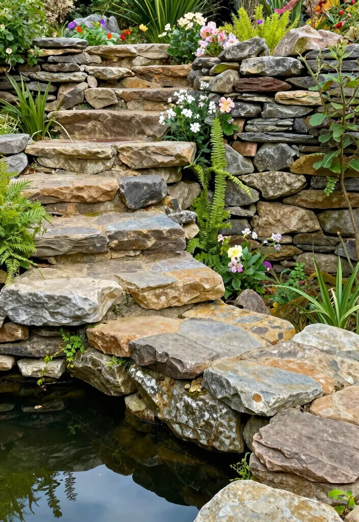 10 Pond Fence Ideas for Safety and Visual Appeal 45 10 Pond Fence Ideas for Safety and Visual Appeal - 5. Stone Wall Fencing 1