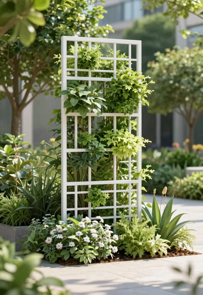 10 Raised Bed Trellis Ideas for Productive Small Gardens - 9. Geo-Style Vertical Trellis 1
