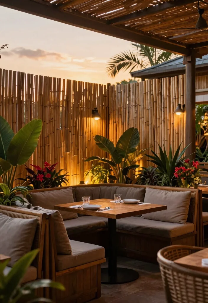 10 Restaurant Patio Fence Ideas for Privacy and Style - 5. Bamboo Fencing 1