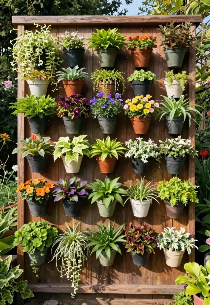 10 Retaining Wall Planter Ideas to Add Greenery to Sloped Yards - 3. Vertical Garden Grids 1