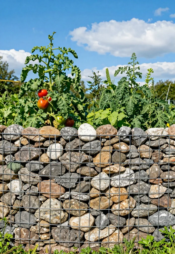 10 Rural Fence Ideas for Country Style Gardens 56 10 Rural Fence Ideas for Country Style Gardens - 6. Gabion Stone Fence 1