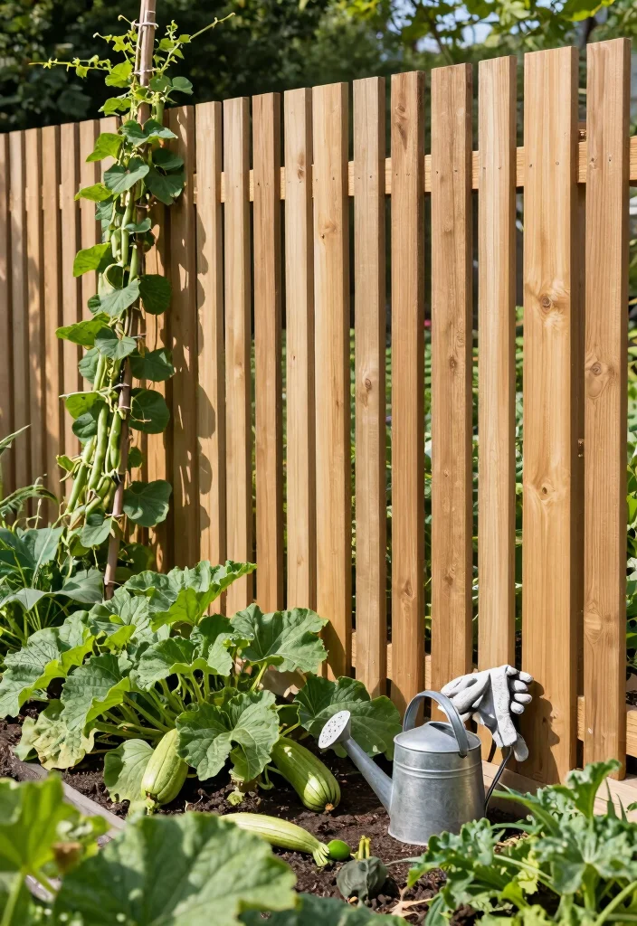 10 Rural Fence Ideas for Country Style Gardens 67 10 Rural Fence Ideas for Country Style Gardens - 7. Vertical Slat Fence 1