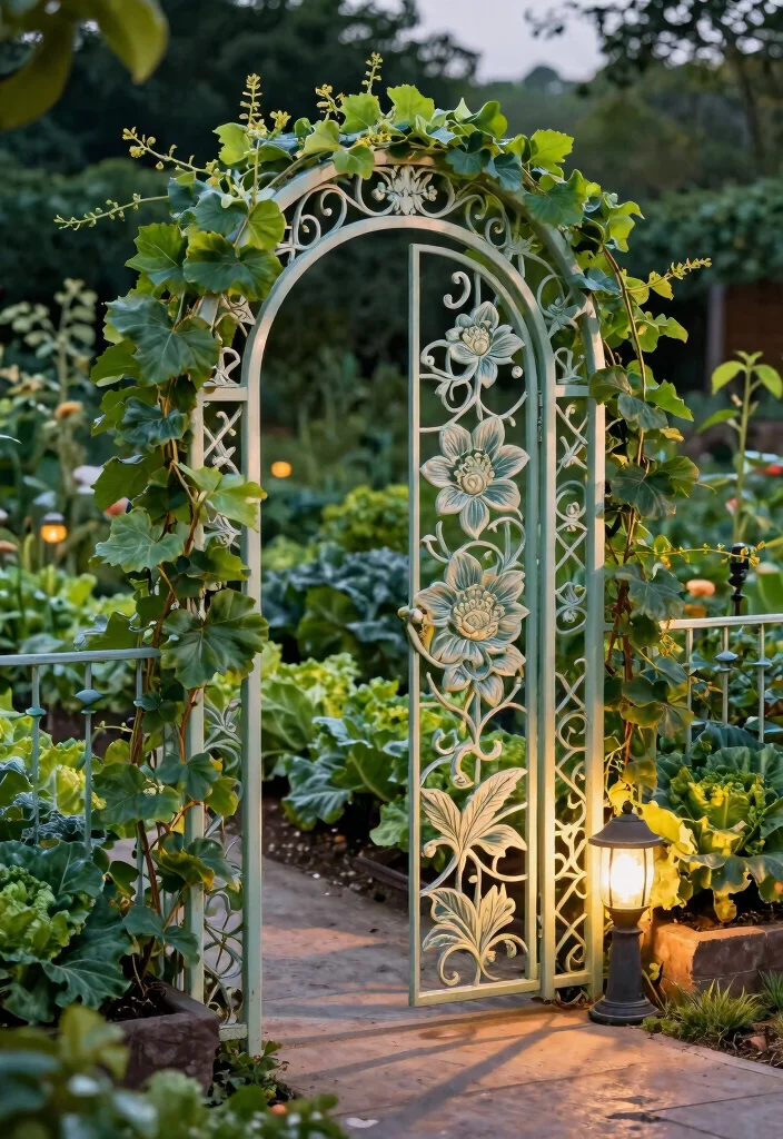 10 Rural Fence Ideas for Country Style Gardens 78 10 Rural Fence Ideas for Country Style Gardens - 8. Decorative Metal Fence 1