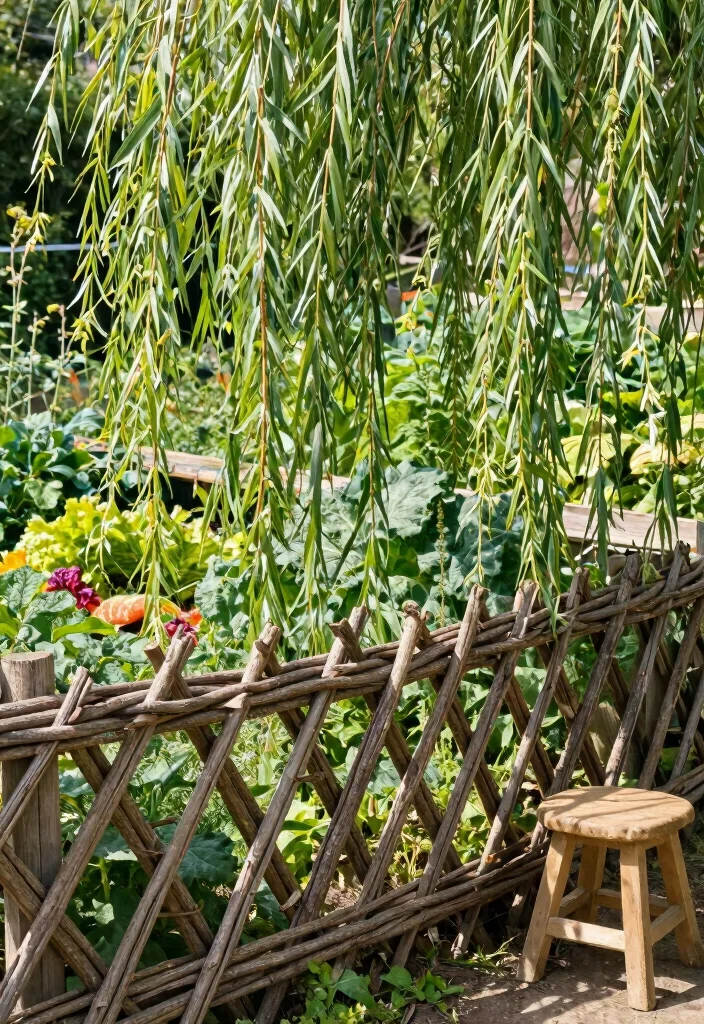 10 Rural Fence Ideas for Country Style Gardens 89 10 Rural Fence Ideas for Country Style Gardens - 9. Willow Branch Fencing 1
