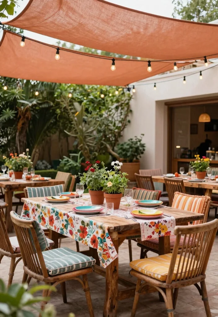 10 Shade Sail Patio Ideas for Flexible Sun Protection - 2. Outdoor Dining Delight 1