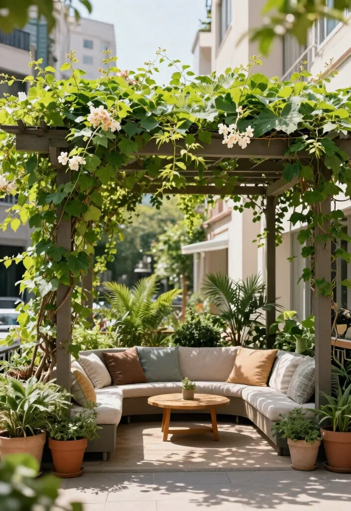 10 Shady Patio Ideas to Stay Cool Outdoors - 1. Lush Canopy with Climbing Vines 1