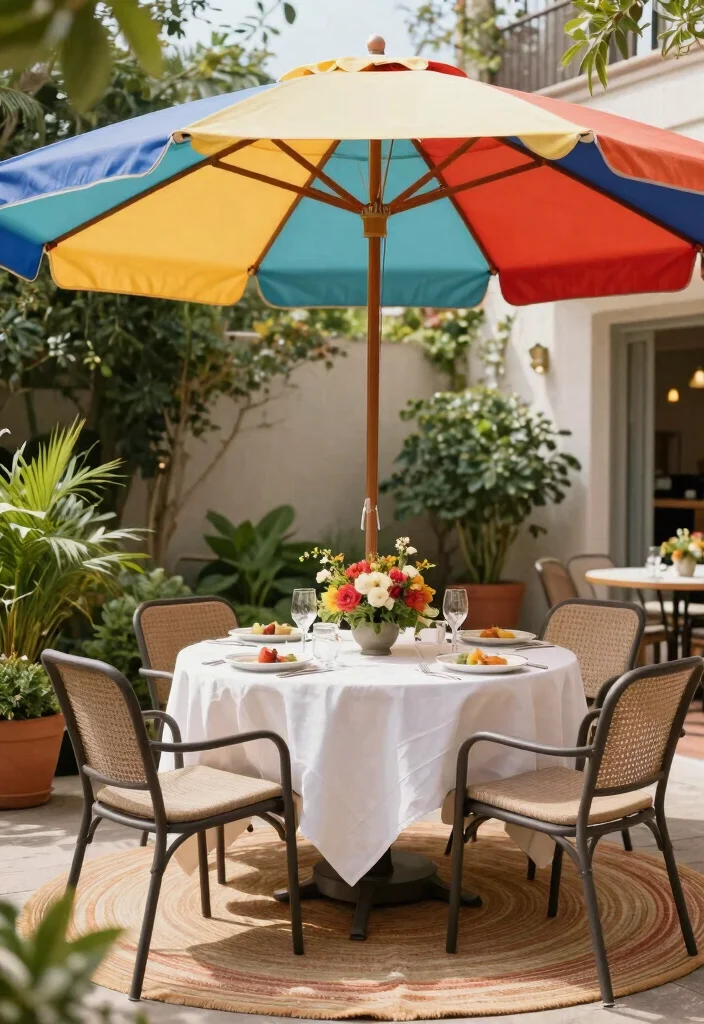 10 Shady Patio Ideas to Stay Cool Outdoors - 2. Stylish Outdoor Umbrellas 1