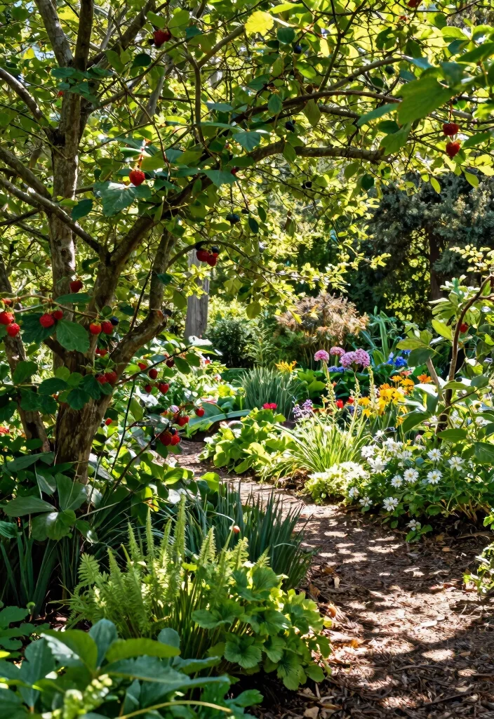 10 Two Acre Backyard Ideas for Large Scale Outdoor Planning - 1. Flourishing Food Forest 1