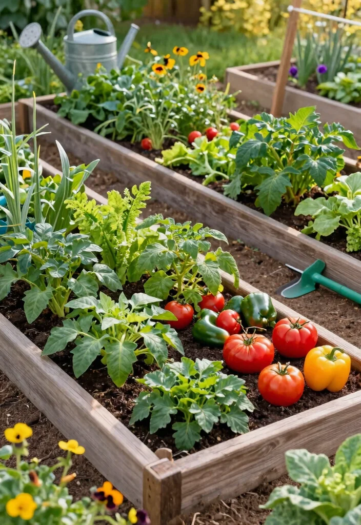 10 Two Acre Backyard Ideas for Large Scale Outdoor Planning - 2. Raised Bed Vegetable Gardens 1