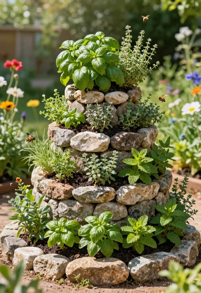 10 Two Acre Backyard Ideas for Large Scale Outdoor Planning - 3. Herb Spiral 1