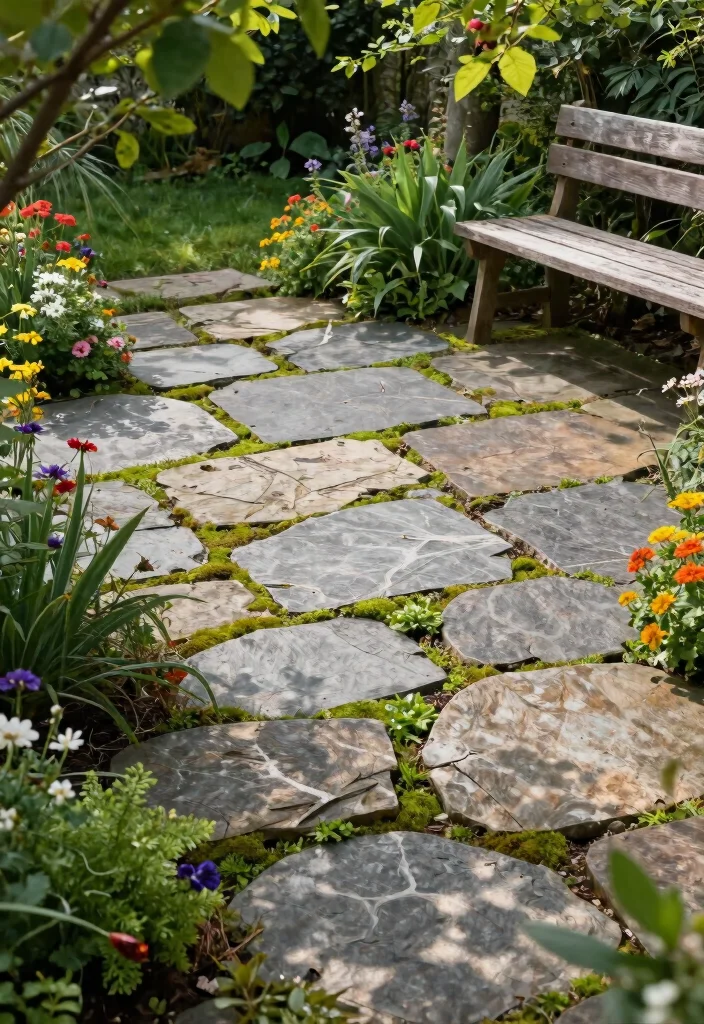 12 Backyard Stone Patio Ideas for Long Lasting Style - 1. Eco-Friendly Flagstone Patio 1