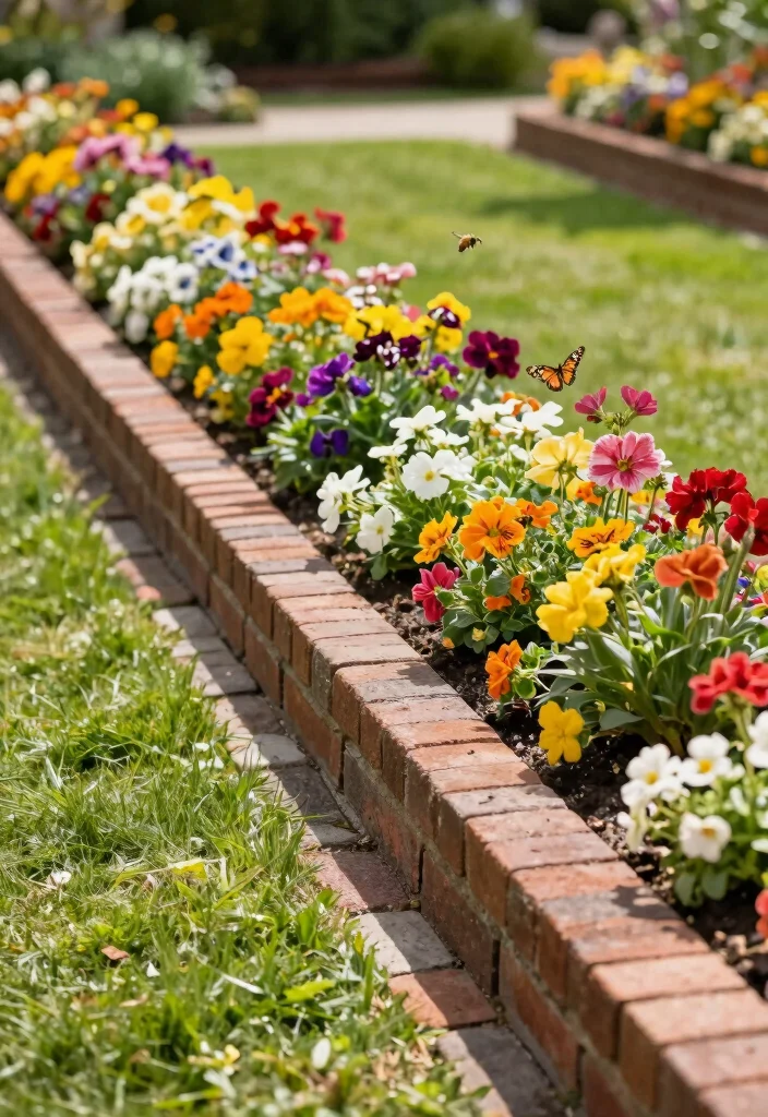 12 Brick Planter Ideas for Classic and Durable Garden Design 34 12 Brick Planter Ideas for Classic and Durable Garden Design - 4. Brick Planter with Edging 1