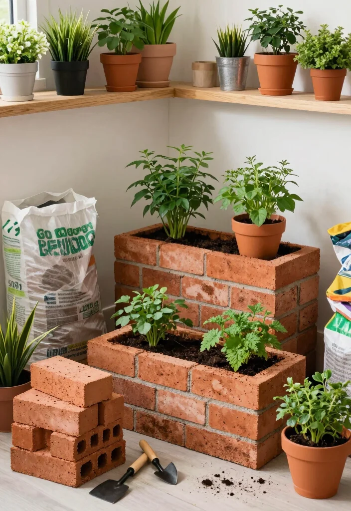 12 Brick Planter Ideas for Classic and Durable Garden Design 89 12 Brick Planter Ideas for Classic and Durable Garden Design - 9. DIY Brick Planters 1