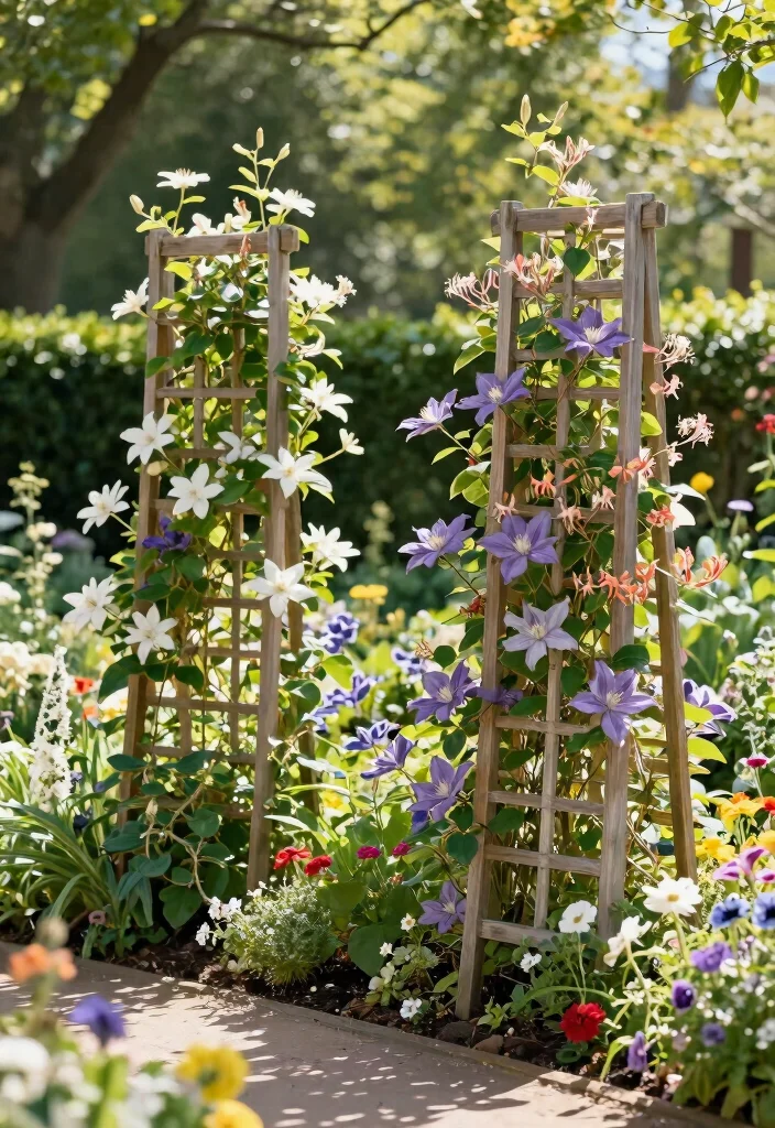 12 Climbing Plant Trellis Ideas for Vertical Garden Growth - 11. Trellis Panels 1