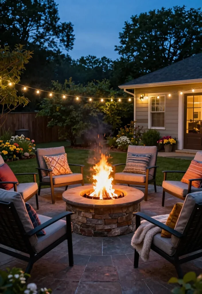 12 Cozy Backyard Landscaping Ideas for Relaxed Outdoor Living 12 12 Cozy Backyard Landscaping Ideas for Relaxed Outdoor Living - 2. Cozy Fire Pits for Evening Gatherings 1