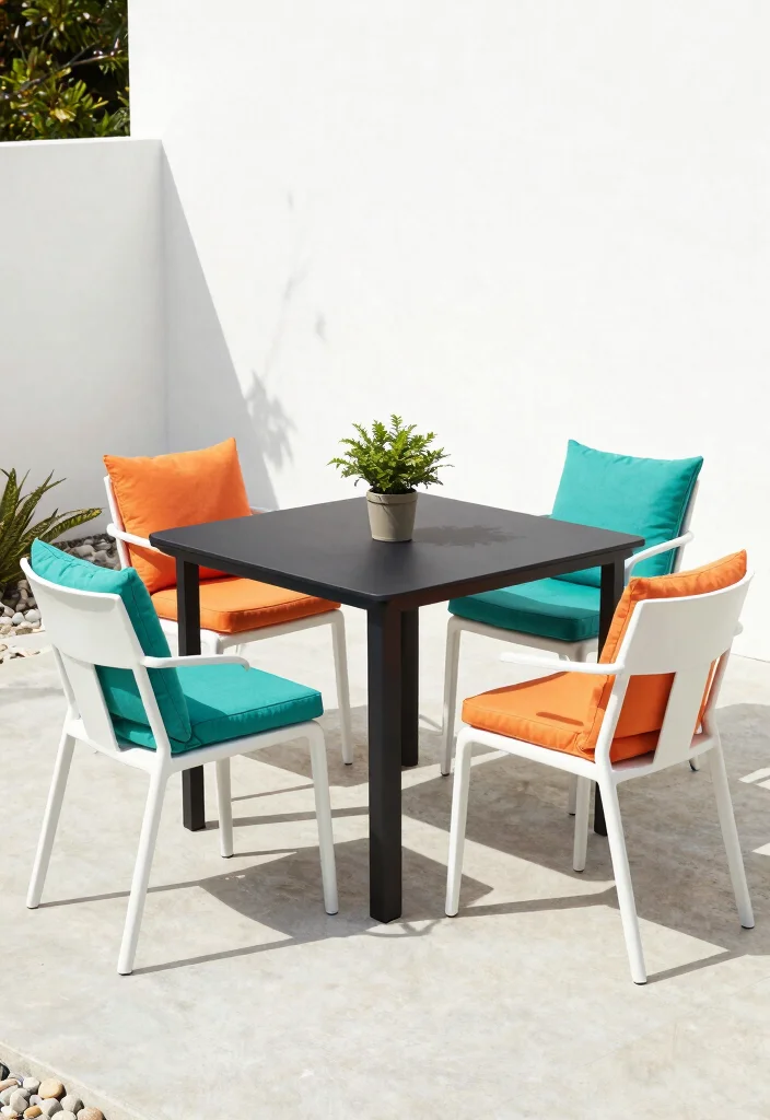 12 Modern Patio Ideas for Clean Outdoor Living - 1. Sleek Furniture for Small Spaces 1