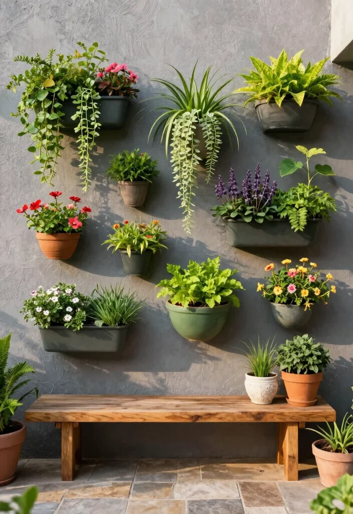 12 Modern Patio Ideas for Clean Outdoor Living - 2. Vertical Gardens for Greenery 1
