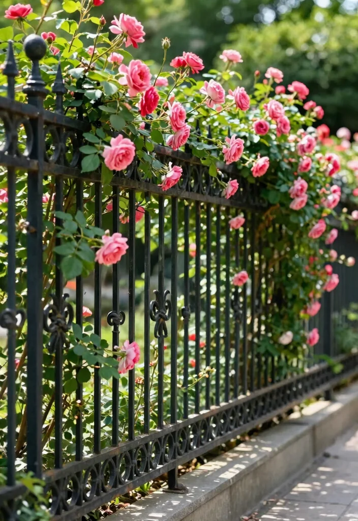 12 Outdoor Garden Fence Ideas for Style and Protection 23 12 Outdoor Garden Fence Ideas for Style and Protection 3. Elegant Wrought Iron Fencing 0
