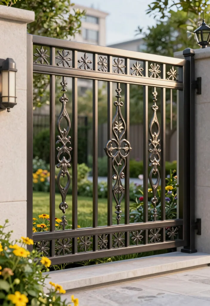 12 Outdoor Garden Fence Ideas for Style and Protection 56 12 Outdoor Garden Fence Ideas for Style and Protection 6. Decorative Metal Fencing 0