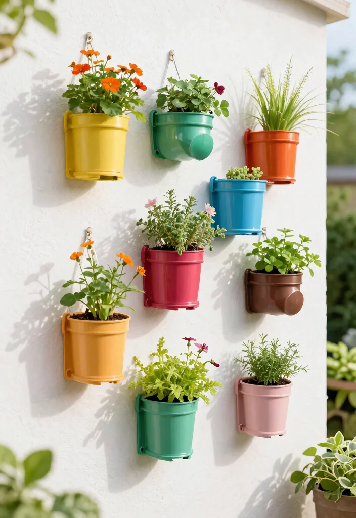 12 Outdoor Hanging Planter Ideas for Small Patios and Porches 100 12 Outdoor Hanging Planter Ideas for Small Patios and Porches 10. DIY PVC Pipe Planters 0