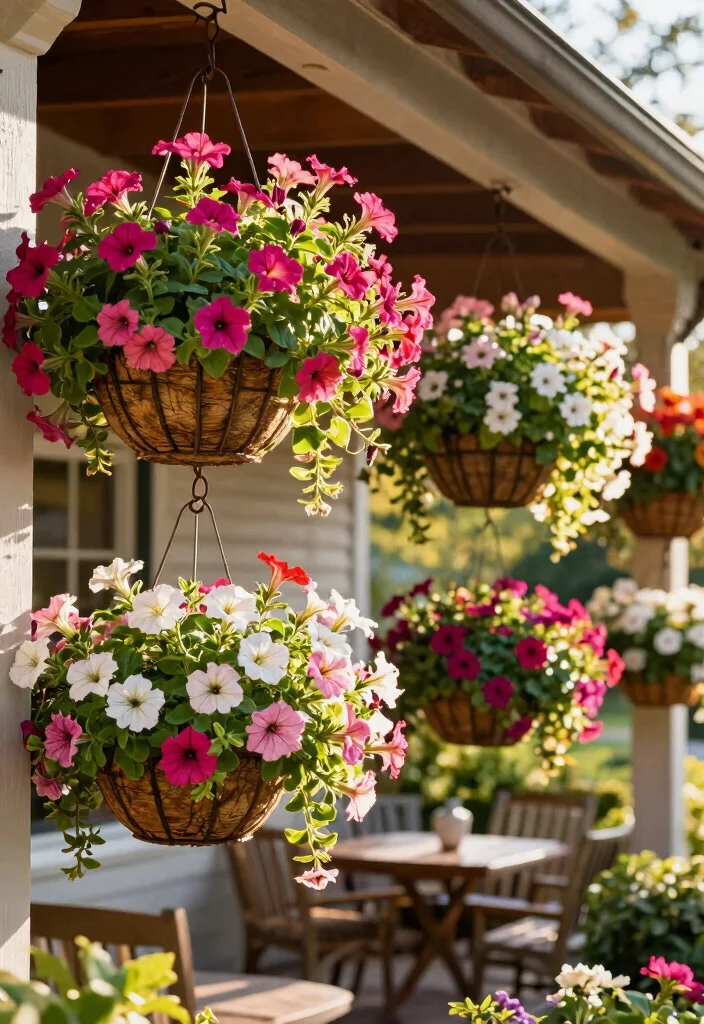 12 Outdoor Hanging Planter Ideas for Small Patios and Porches 67 12 Outdoor Hanging Planter Ideas for Small Patios and Porches 7. Hanging Baskets 0