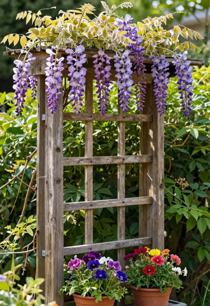 12 Outdoor Trellis Ideas for Functional Garden Design 1 12 Outdoor Trellis Ideas for Functional Garden Design 1. Rustic Wooden Trellis 0