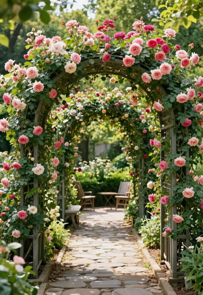 12 Outdoor Trellis Ideas for Functional Garden Design 34 12 Outdoor Trellis Ideas for Functional Garden Design 4. Arched Trellis Pathway 0