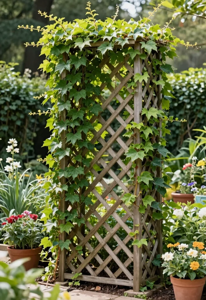 12 Outdoor Trellis Ideas for Functional Garden Design 45 12 Outdoor Trellis Ideas for Functional Garden Design 5. Lattice Trellis for Privacy 0