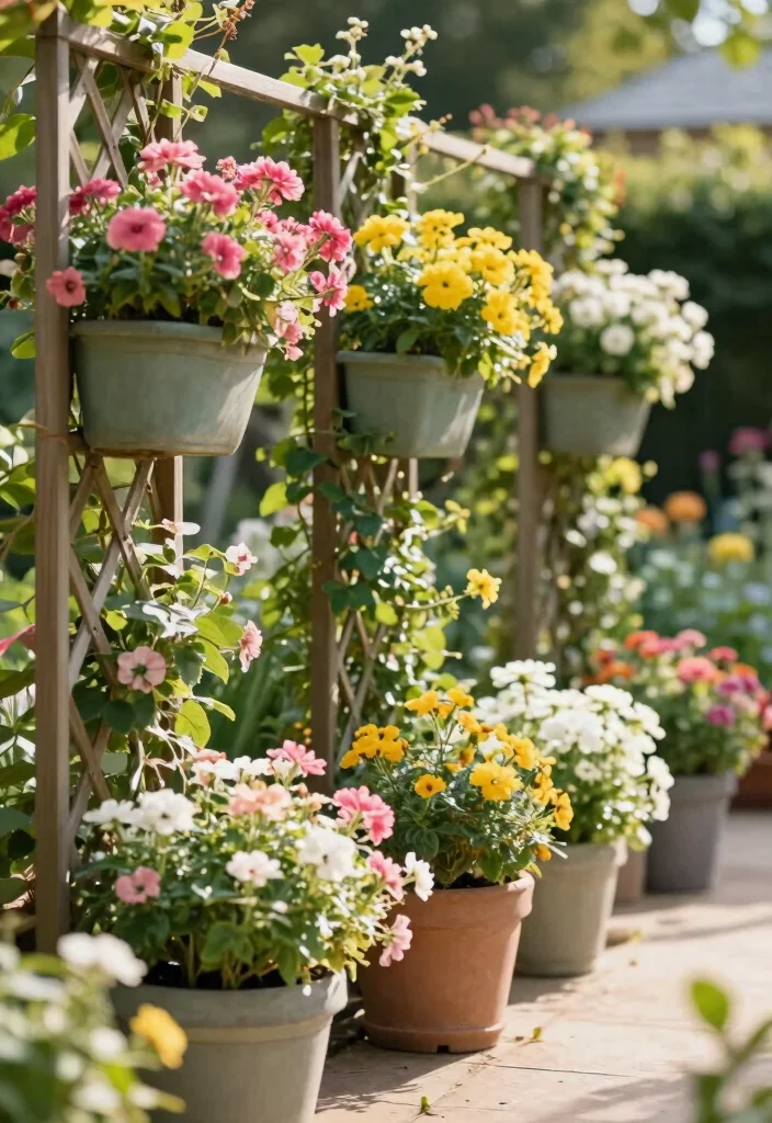 12 Outdoor Trellis Ideas for Functional Garden Design 67 12 Outdoor Trellis Ideas for Functional Garden Design 7. Trellis Planters Combo 0