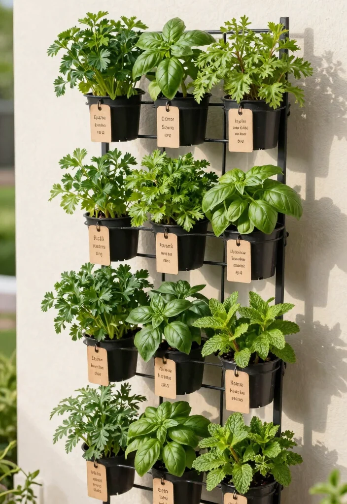 12 Outdoor Trellis Ideas for Functional Garden Design 78 12 Outdoor Trellis Ideas for Functional Garden Design 8. Vertical Herb Garden Trellis 0