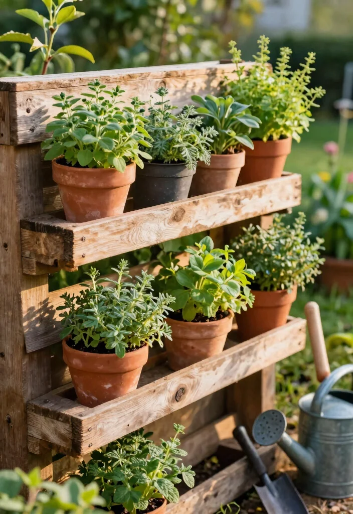 12 Pallet Planter Ideas for Easy DIY Vertical Gardens - 1. Rustic Herb Wall 1