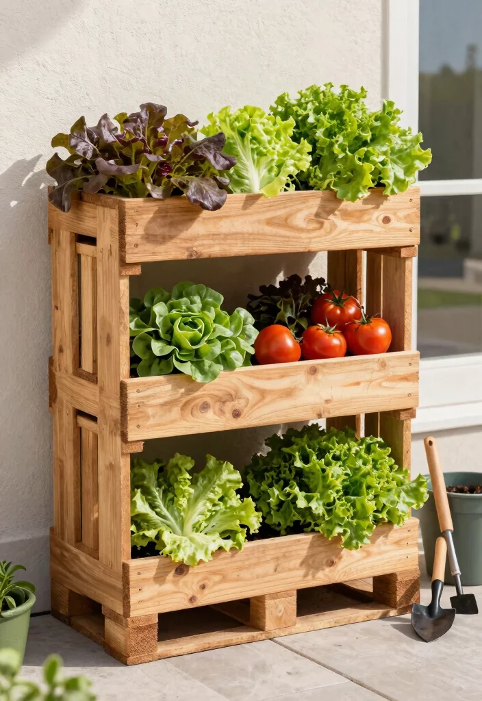 12 Pallet Planter Ideas for Easy DIY Vertical Gardens - 5. Vertical Vegetable Garden 1