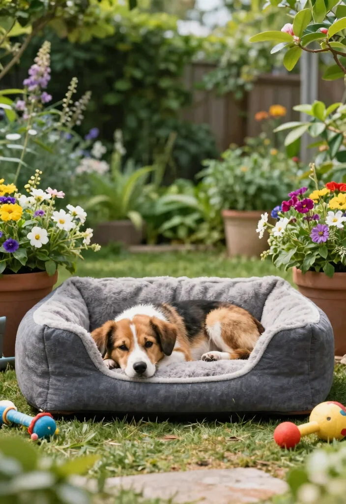 12 Pallet Planter Ideas for Easy DIY Vertical Gardens - 9. Pallet Dog Bed with Planters 1