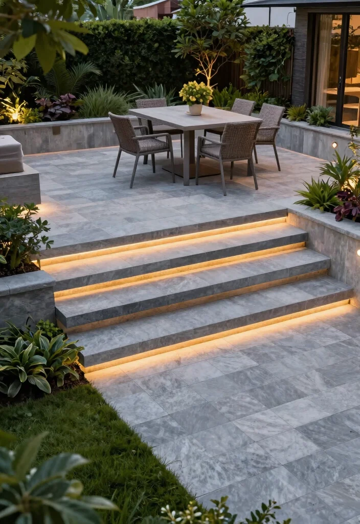 12 Patio Ideas With Pavers for Durable Outdoor Spaces - 10. Elevated Pavers for Unique Visuals 1