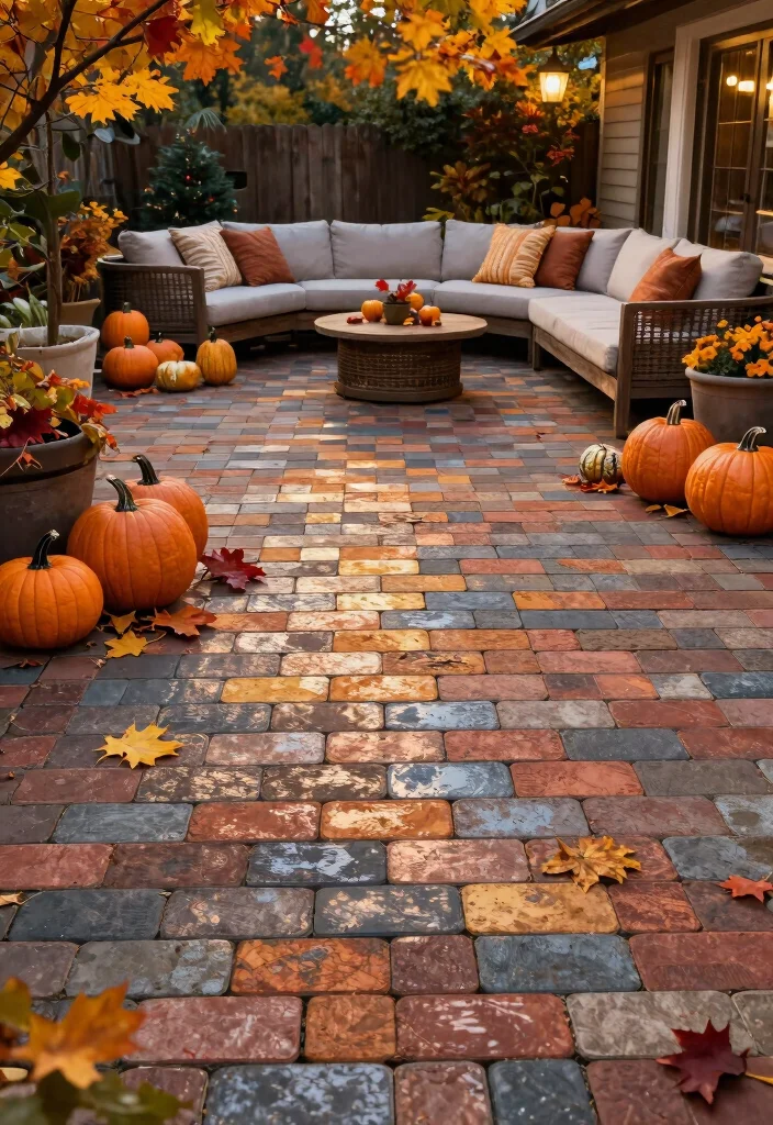 12 Patio Ideas With Pavers for Durable Outdoor Spaces - 12. Seasonal Themes with Paver Designs 1