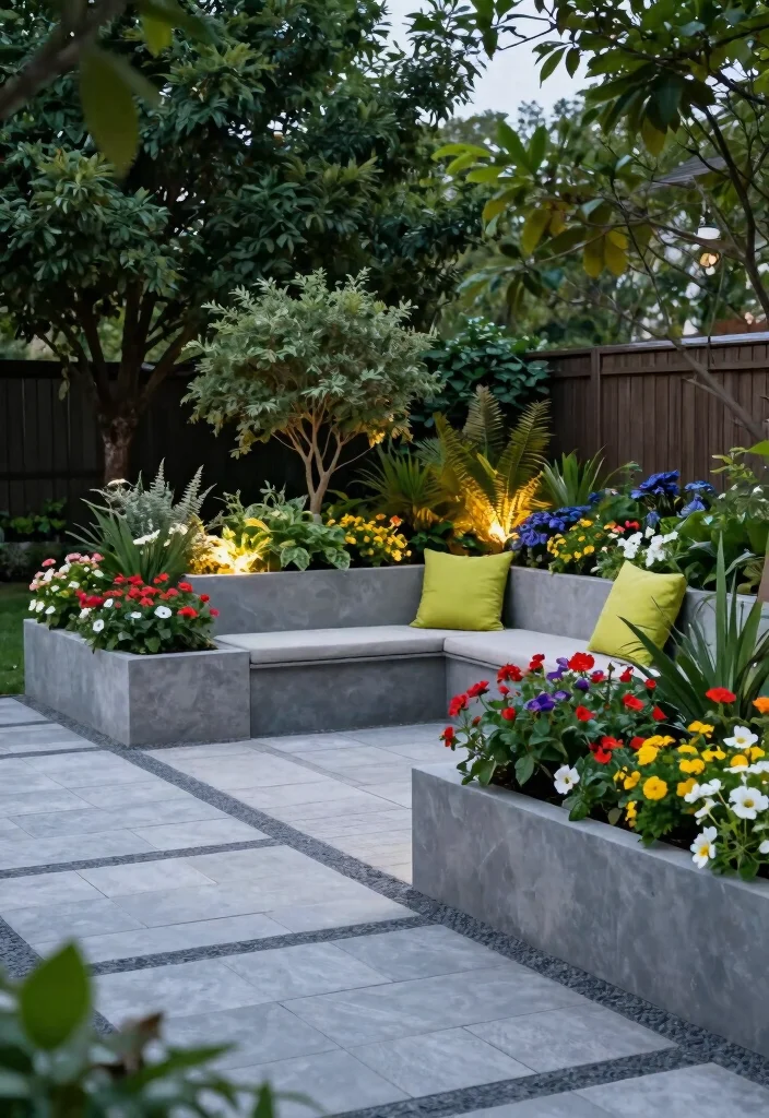 12 Patio Ideas With Pavers for Durable Outdoor Spaces - 5. Integrated Planters with Paver Patios 1