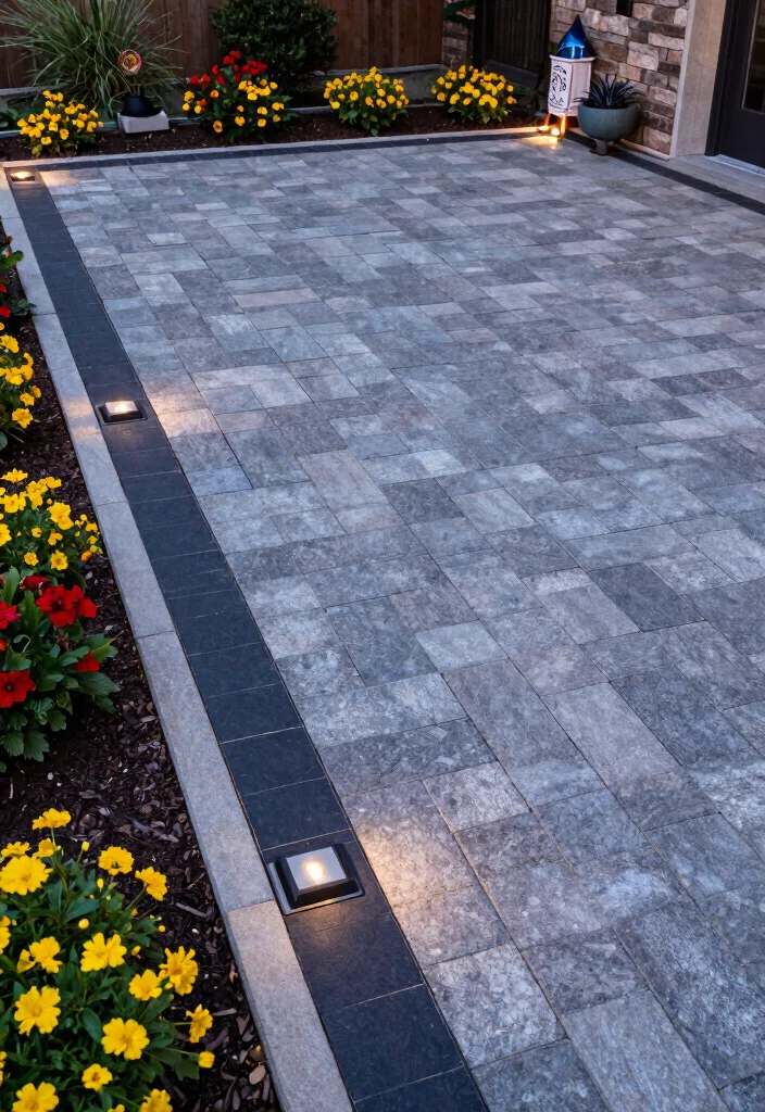 12 Patio Ideas With Pavers for Durable Outdoor Spaces - 6. Unique Border Styles for Paver Patios 1