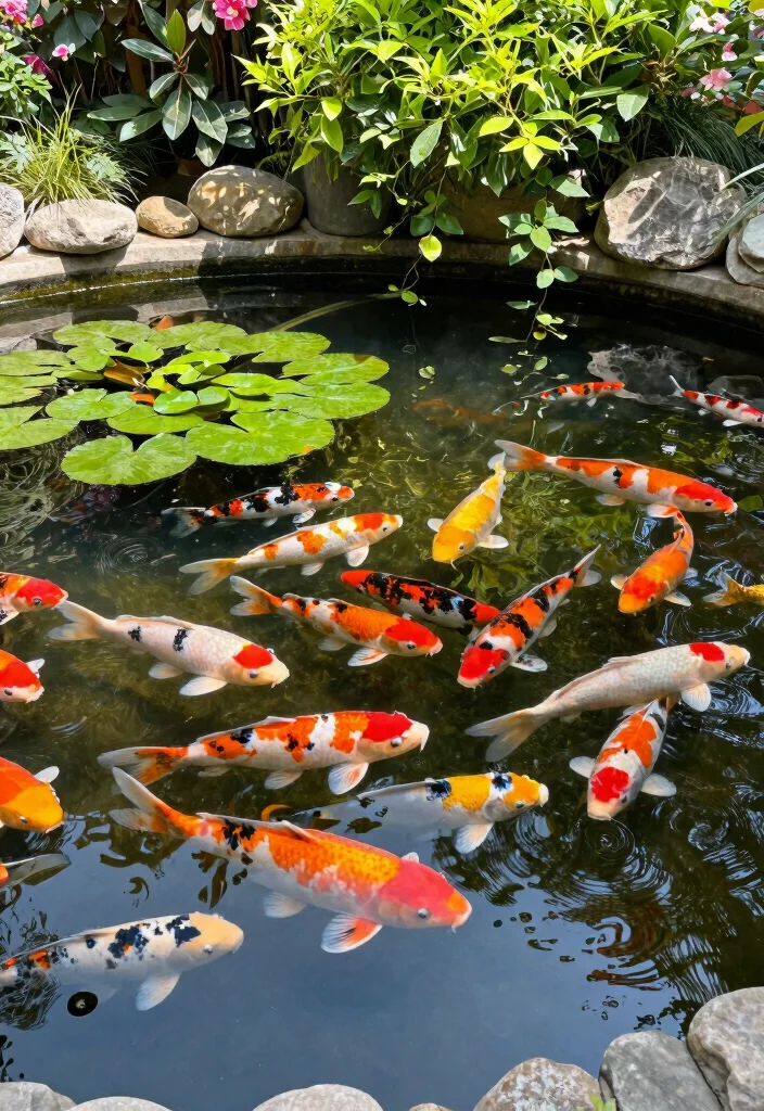 12 Pond Backyard Ideas for Peaceful Garden Landscapes - 5. Koi Pond 1