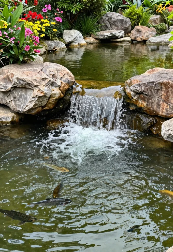 12 Pond Backyard Ideas for Peaceful Garden Landscapes - 6. Pond with Waterfall Feature 1