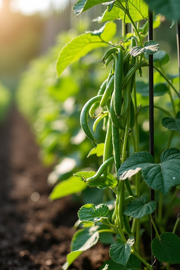 Do Green Beans Really Need a Trellis? 2 bush beans sturdy self supporting