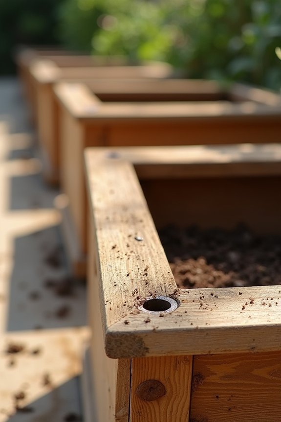 Do Planter Boxes Need Drainage? 6 drill drainage holes by material