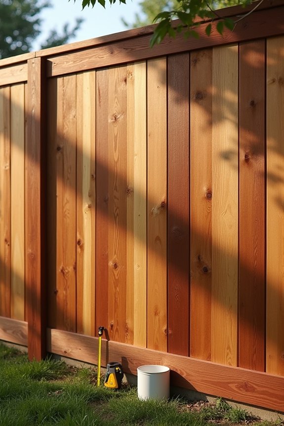fence stain 90 sq ft gal rule