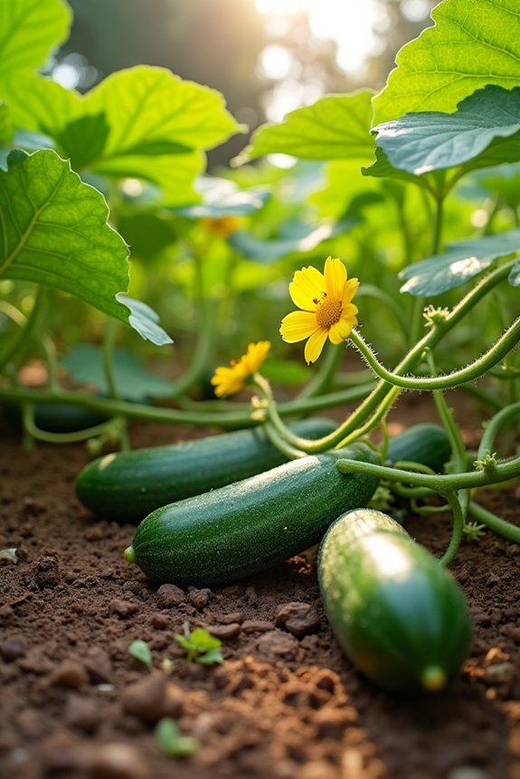Do Cucumbers Need a Trellis to Grow? 1 ground sprawling cucumbers require ample space