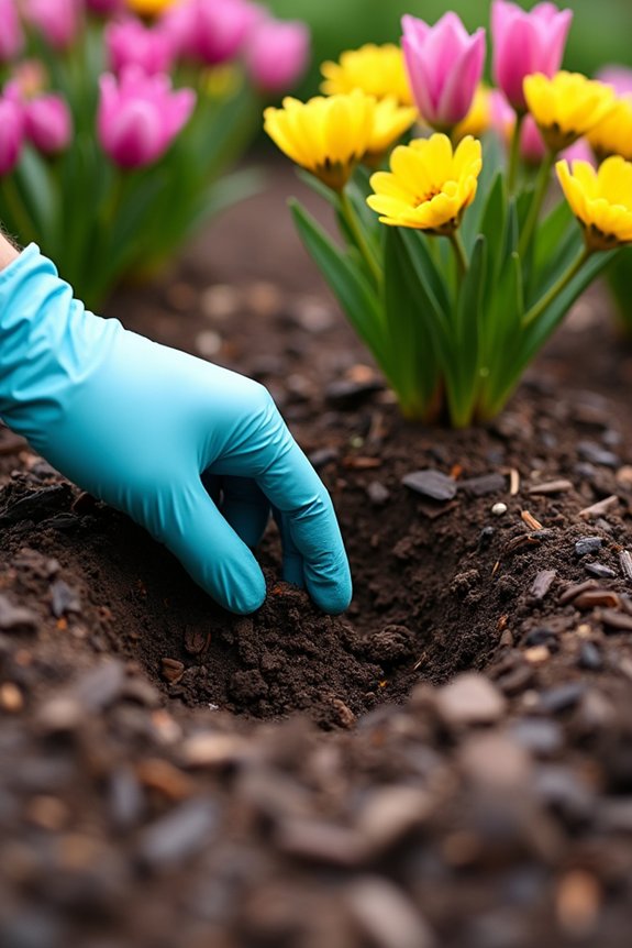 How to Grow Flowers Successfully in Mulch 2 hole depth width loose walls