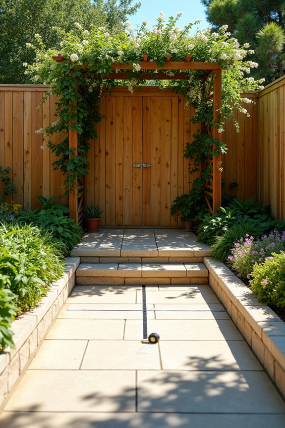 measure fence plan trellis layout precisely