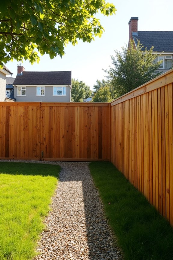 six foot backyard privacy standard