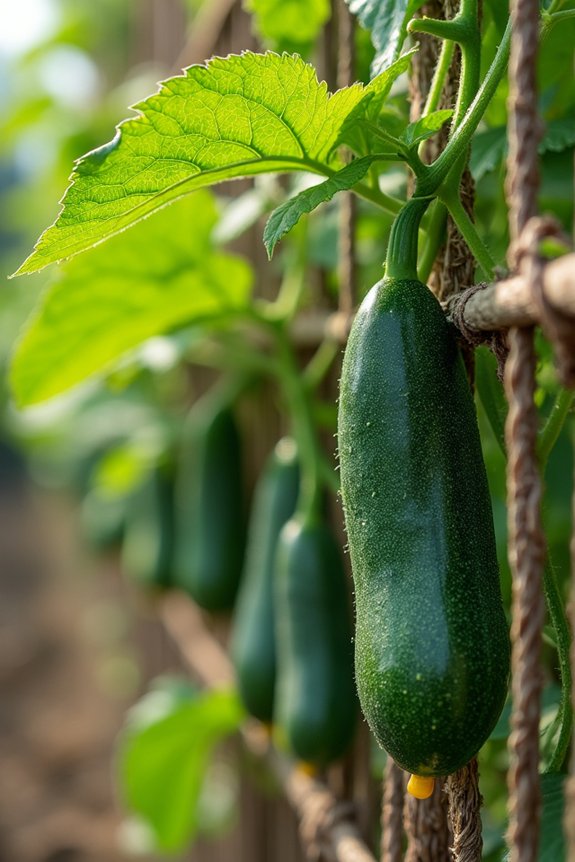 Do Cucumbers Need a Trellis to Grow? 4 training cucumbers upward with trellis guidance