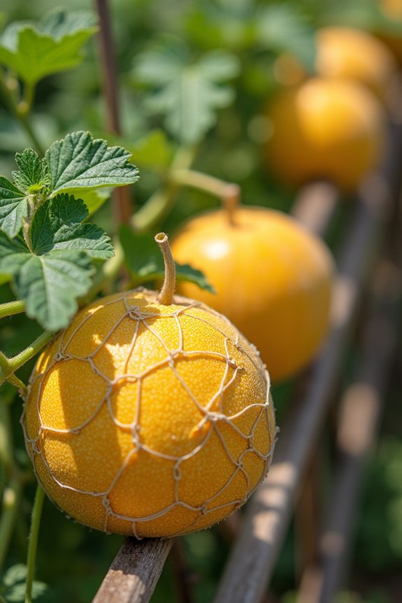 trellised melons ripening drop disease